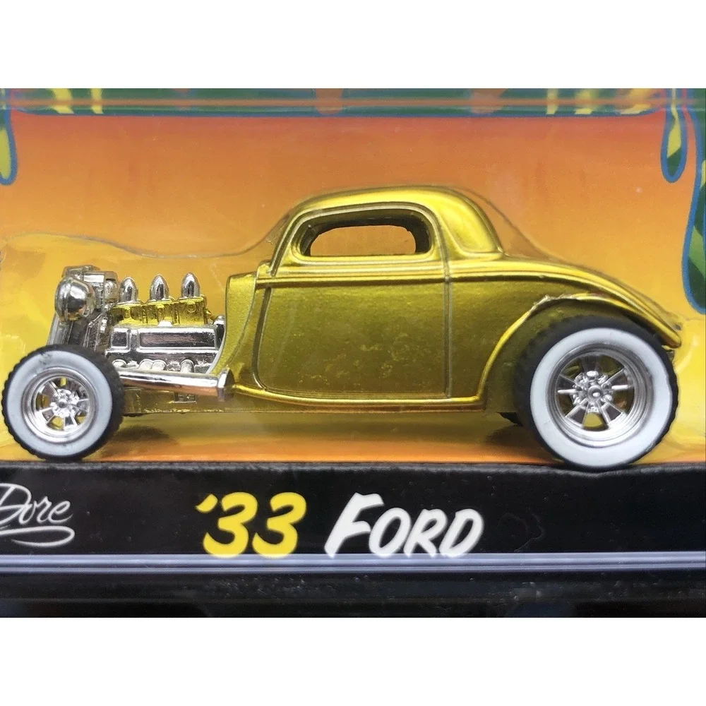 Jada Road Rats Rick Dore Series 1933 33 Ford‎ Gold Diecast Rubber Tires 1/64